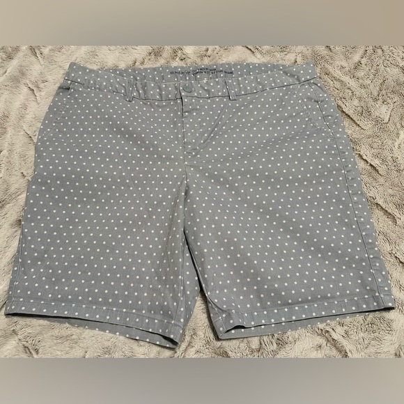 GAP Khakis By Gap Light Blue Polka Dot Bermuda Shorts - Picture 1 of 9